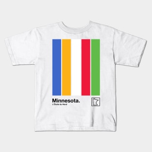 Minnesota // Original Minimalist Artwork Poster Design Kids T-Shirt